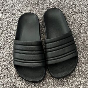 Black Slide Sandals